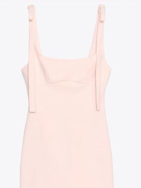 Zara Blush Pink Mini Dress with Tie Straps